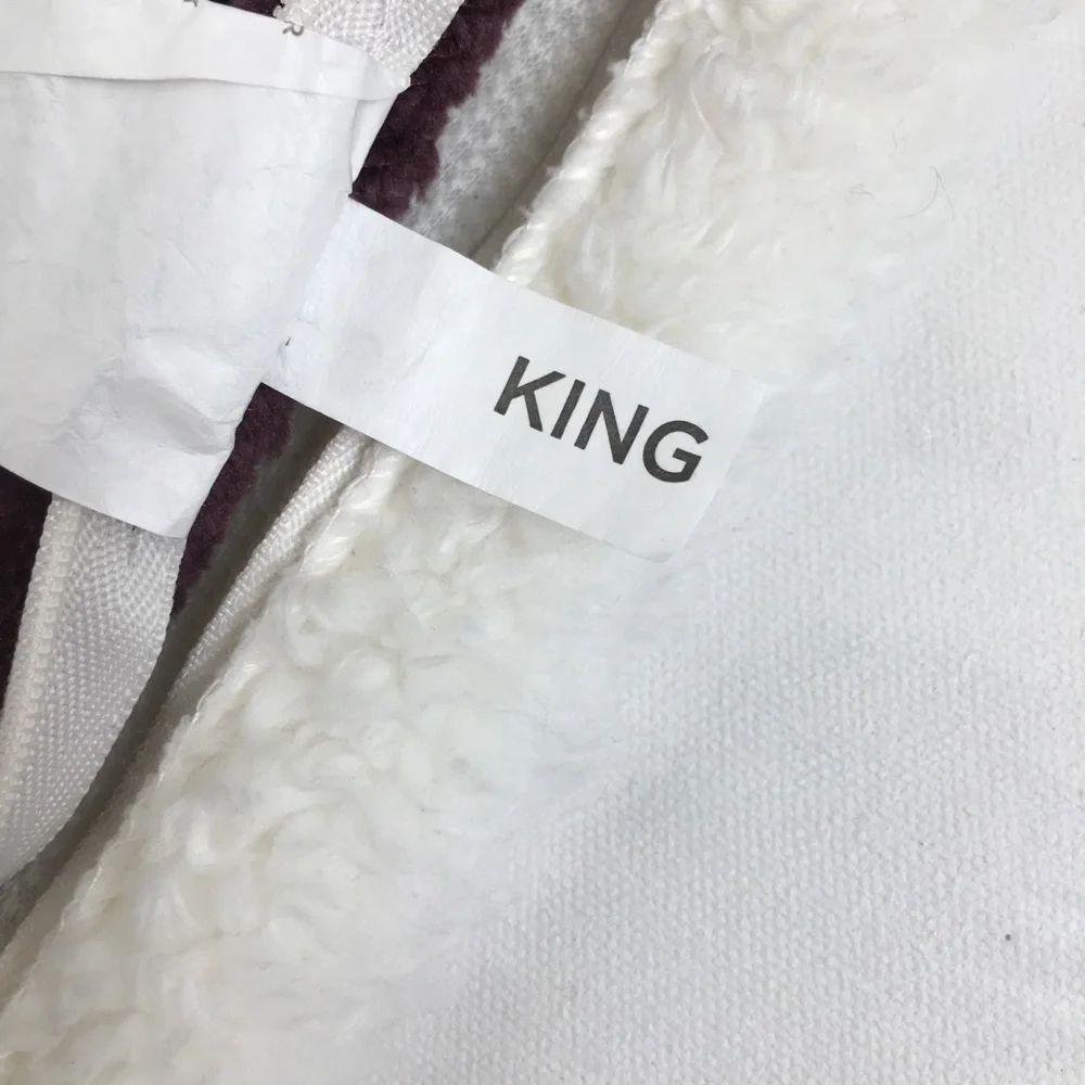 UGG King Pillow Shams Purple Sherpa Fleece Pillow Case Bedding